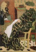 Edouard Vuillard Table of the mother and daughter Germany oil painting artist